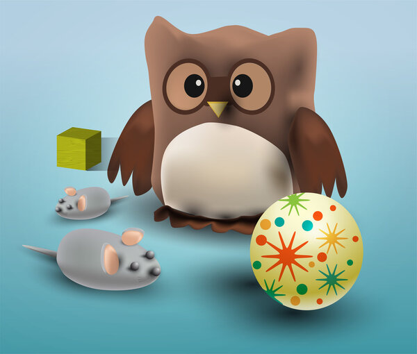 Vector illustration of toys.