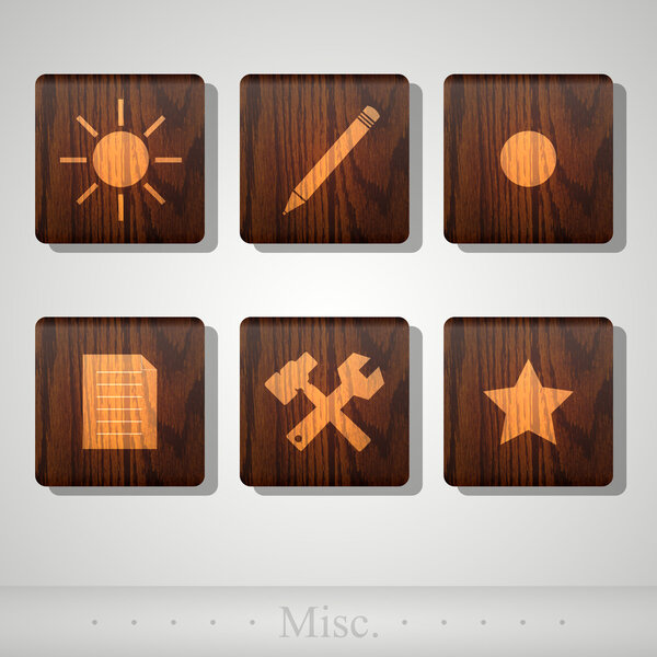 Vector set of misc icons.