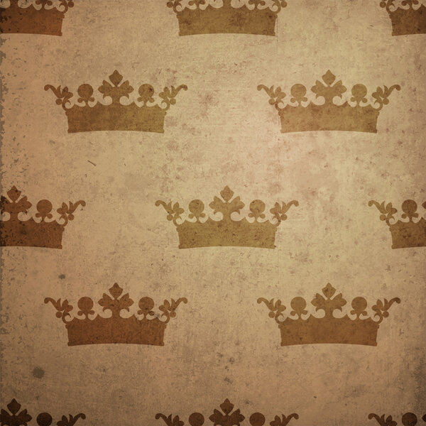 Vintage background with crown.