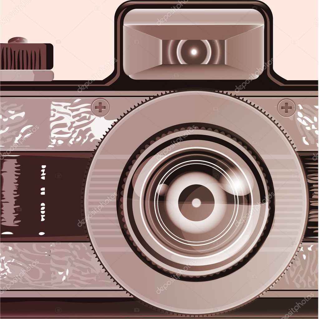 Photo camera illustration,  vector illustration