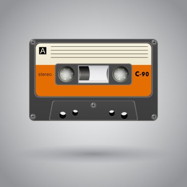 Audio cassette. Vector illustration. clipart