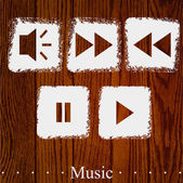 Vector set of media player icons.