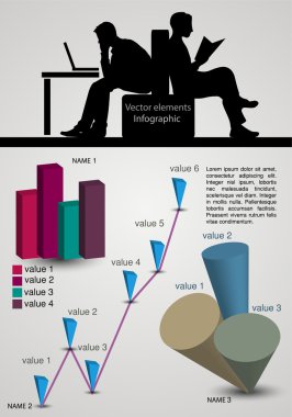 Vektör Infographic öğeleri. Vektör çizim 