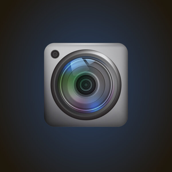 Икона фотокамеры. Векторная миграция 