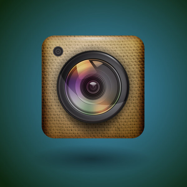 Икона фотокамеры. Векторная миграция 