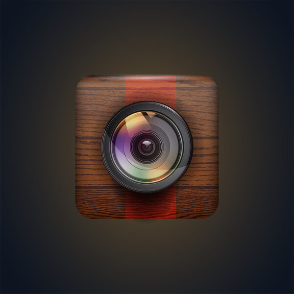 Икона фотокамеры. Векторная миграция 