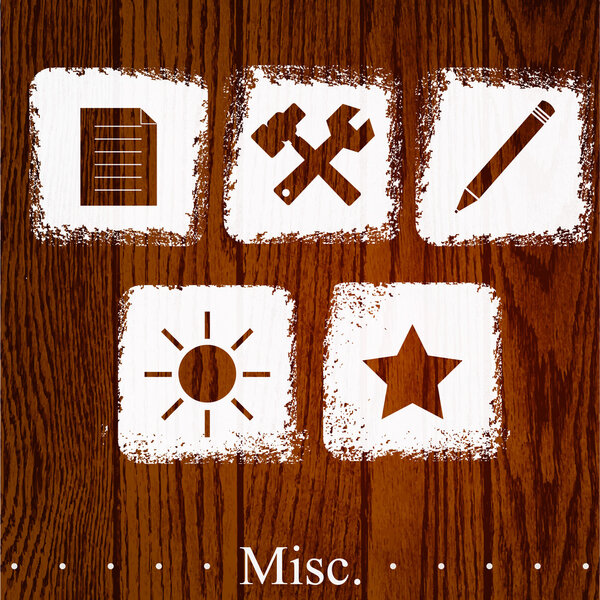 Vector set of misc icons.