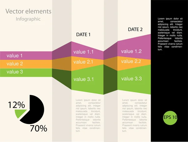 Infographic Vektorelement Vektorillustration — Stock vektor