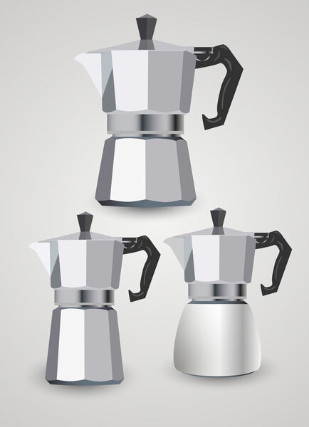 Vector set of coffee pots.