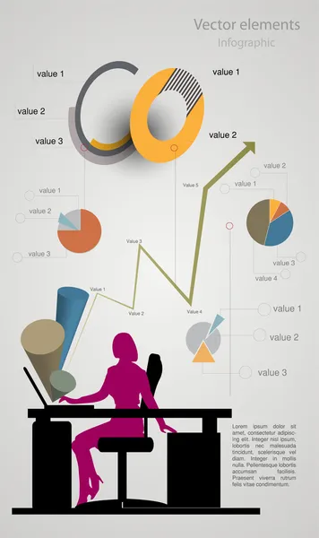 Elementos Infografía Vectorial Ilustración Vectorial — Vector de stock