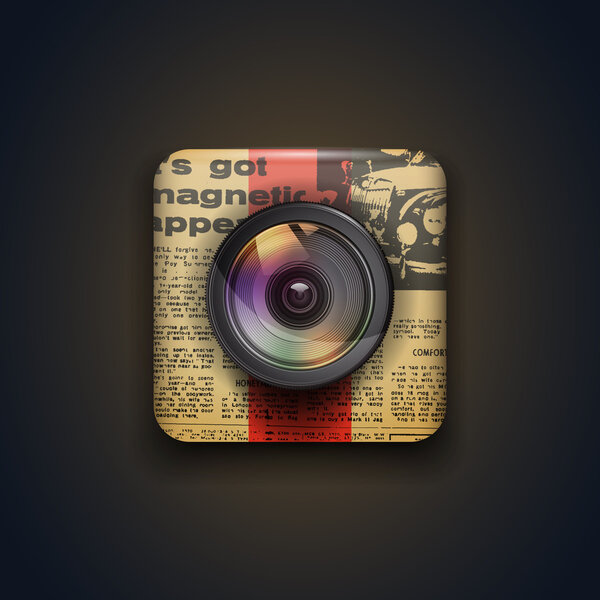 Икона фотокамеры. Векторная миграция 