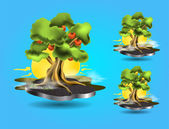 Vektorové ikony strom, vektorové ilustrace 