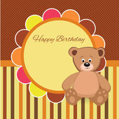 Vektor Geburtstagskarte mit Teddybär