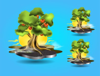 Vector tree icons,   vector illustration  clipart