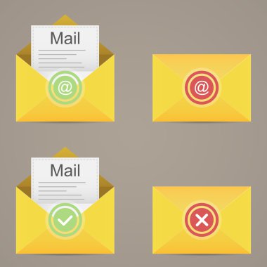 E mail icon. Vector illustration clipart
