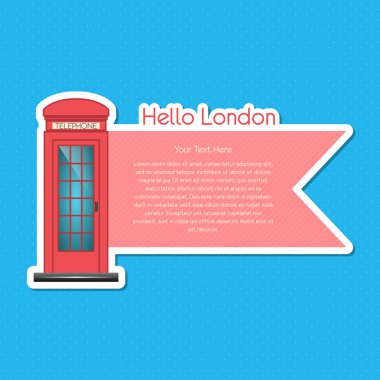 London scrapbook element  vector illustration  clipart