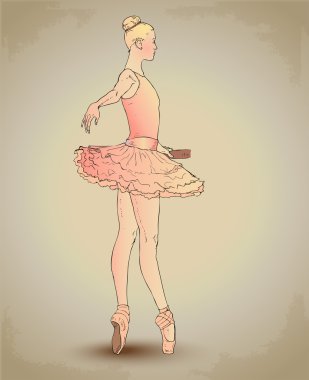 beautiful Ballerina. Vector illustration. clipart