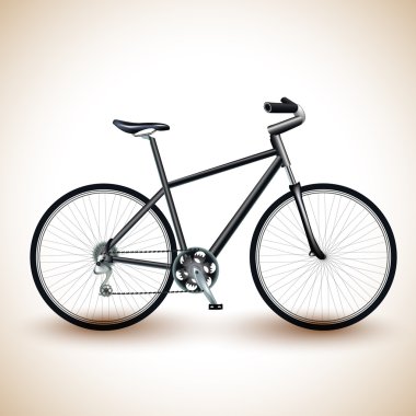 Vector illustration of a bike. clipart