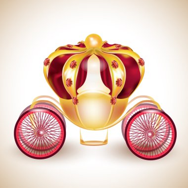 Fairytale carriage. Vector illustration. clipart