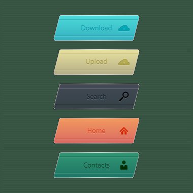 Set of web download icon design element. clipart