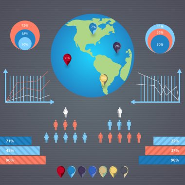 vektör infographics nüfusu