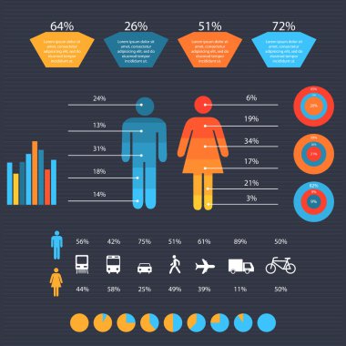 infographics illustration of transportation clipart