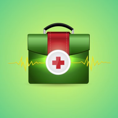 vector illustration of first aid box clipart