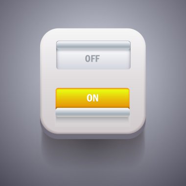 Toggle Switch On and Off position. Vector Illustration clipart