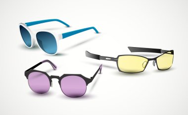 Sunglasses signs  vector illustration  clipart