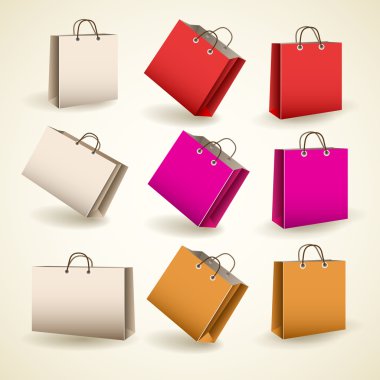 paper bags. vector illustration clipart