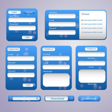 Login and register web screens-vector clipart