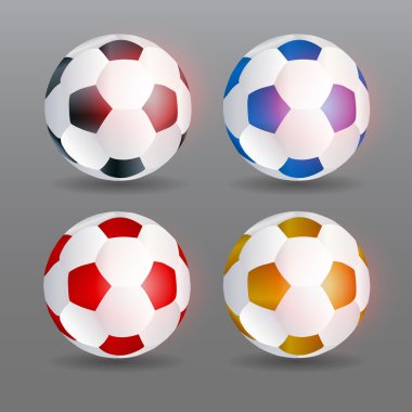 Vector soccer balls vector illustration  clipart