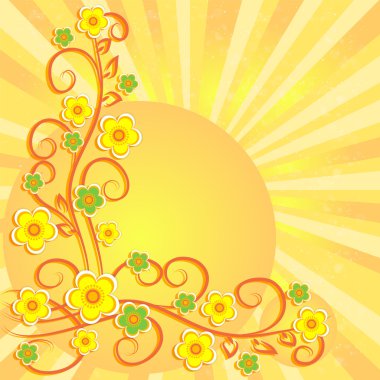 Vector floral background design clipart