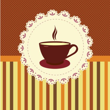 Cup of tea background. Vector illustration clipart