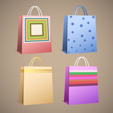Paper bags. vector illustration clipart