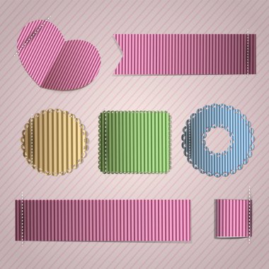 Vector set of vintage frames clipart