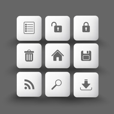 Media and communication icons clipart
