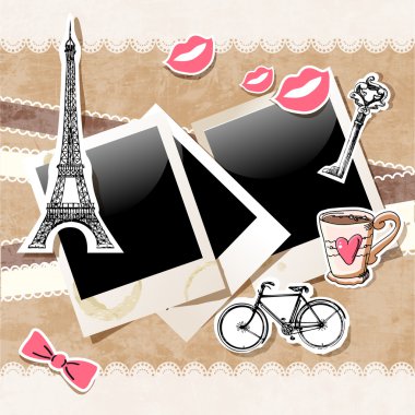 Paris doodles vector  illustration  clipart