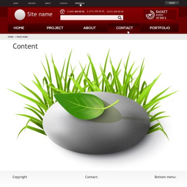 Web site design template, vector. clipart