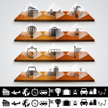 Travel icons vector  illustration  clipart
