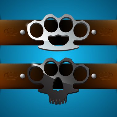 Brass knuckles (weapon, knuckle) clipart