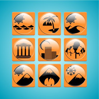 Travel icons vector  illustration  clipart