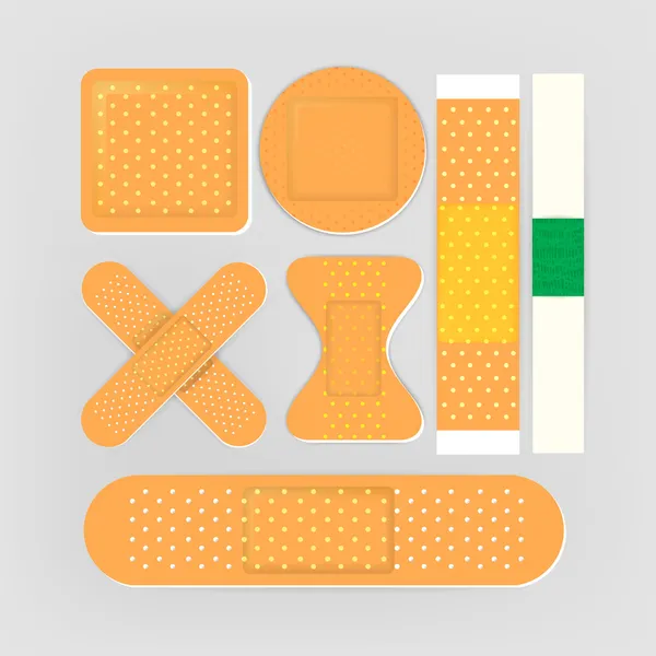 Adhesive Bandages Vector Illustration — Stock Vector