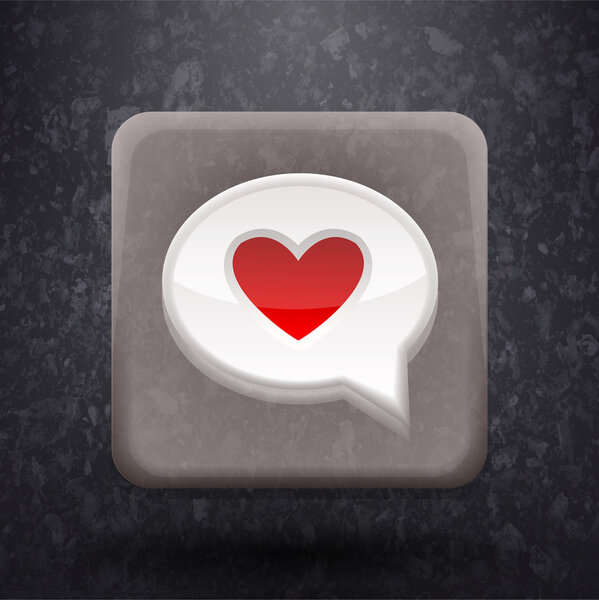 Illustration of a heart speech bubble