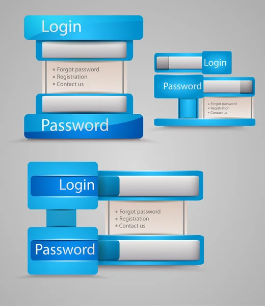 Login Registratie Web — Stockvector