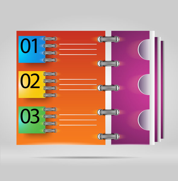 Steps process arrows. Vector.