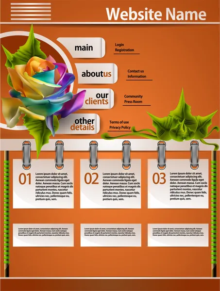 vektör, Web site tasarım şablonu.