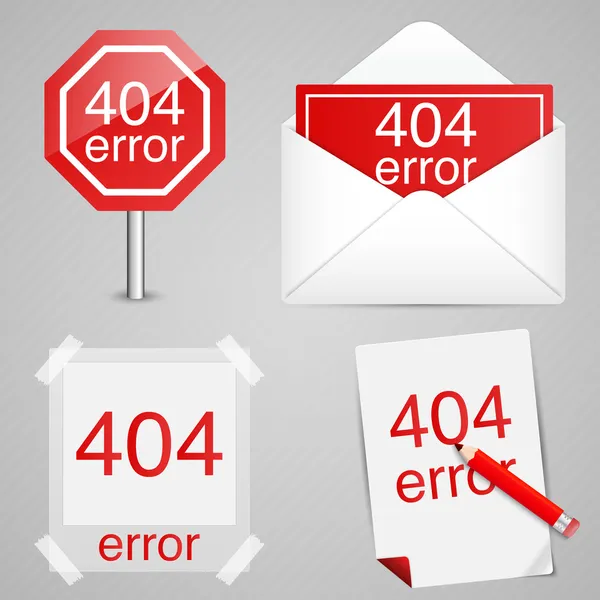 404 Error Sign Vector Illustration — Stock Vector