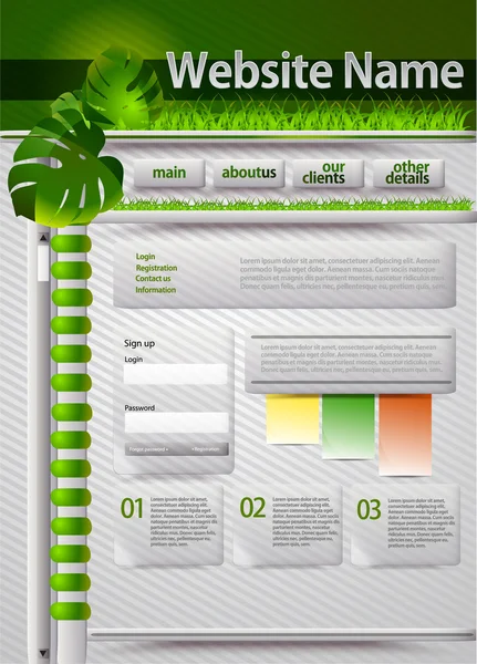 vektör, Web site tasarım şablonu.