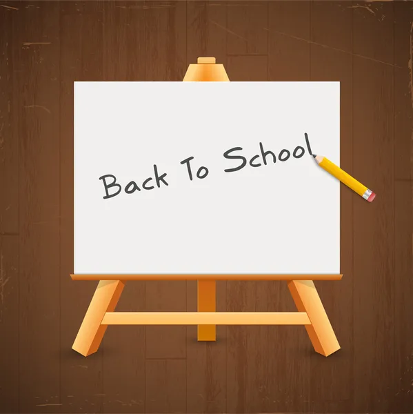 Text Back School Blackboard — Stock Vector